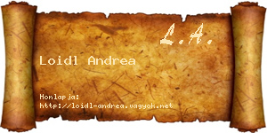Loidl Andrea névjegykártya